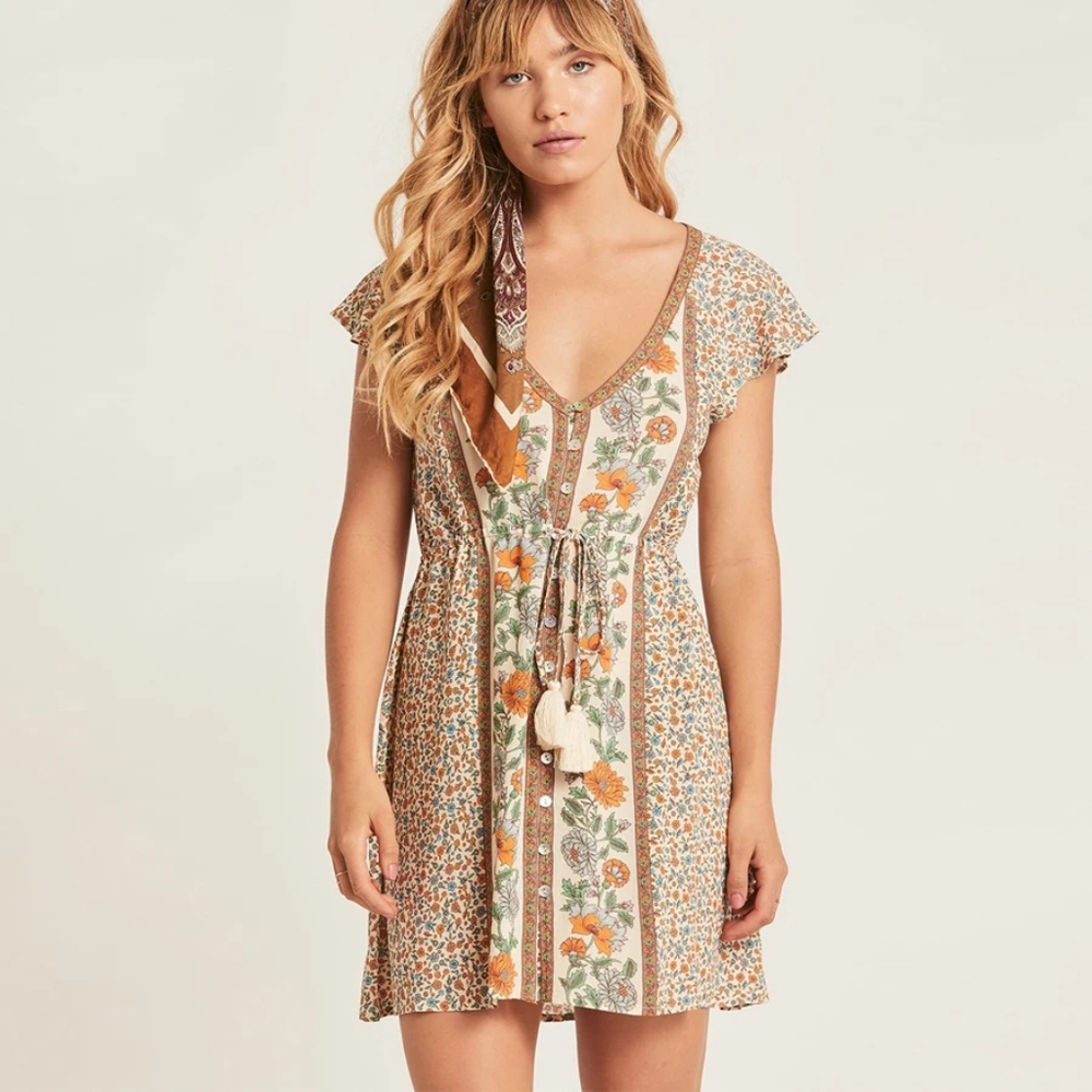 Arnhem Daisy Chain Floral Dress in Honey